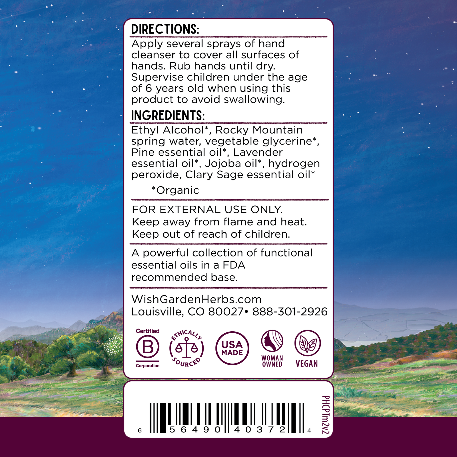 Hand Purifier with Pine, Sage & Lavender